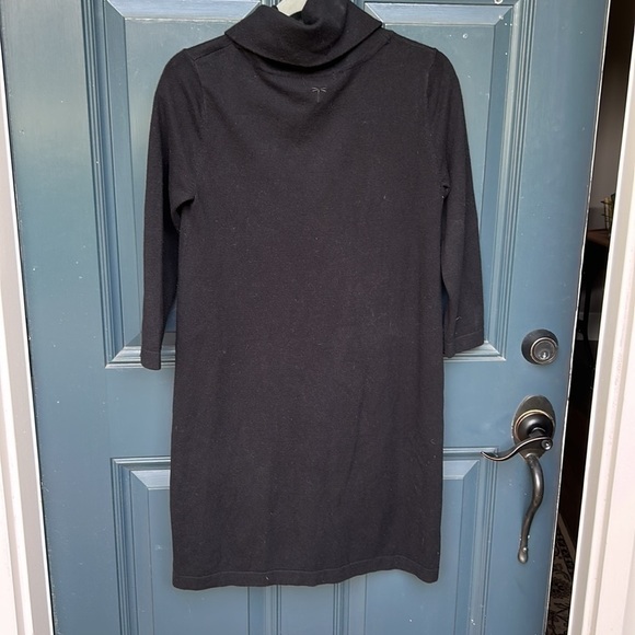 Tyler Boe Kim Black Cotton Cashmere Cowl Neck Dress - Picture 7 of 8